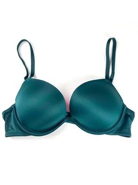Victoria’s Secret Wear Everywhere Super Push Up Bra Green 36D